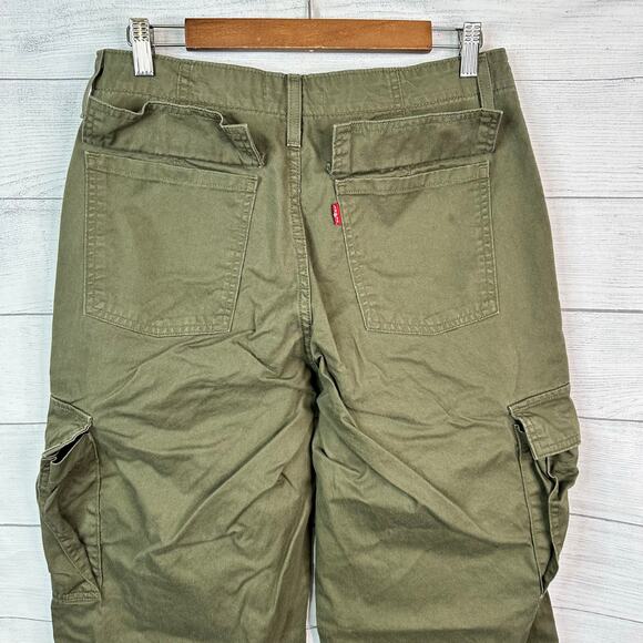 Levis Womens size 29 94 Baggy Pants Cargo Grunge Y2K Streetwear Green - Picture 6 of 10